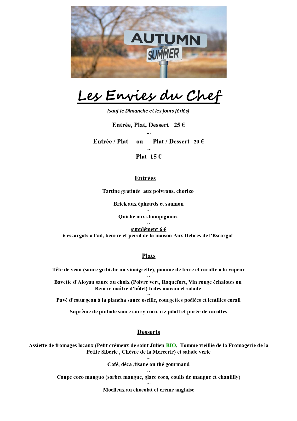 Les envies du chef